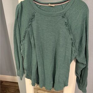 Pilcro Teal Long Sleeve Top